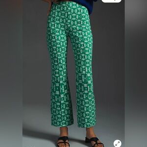 Anthropologie Maeve Margot Kick Flare Cropped Pants Stretch XL